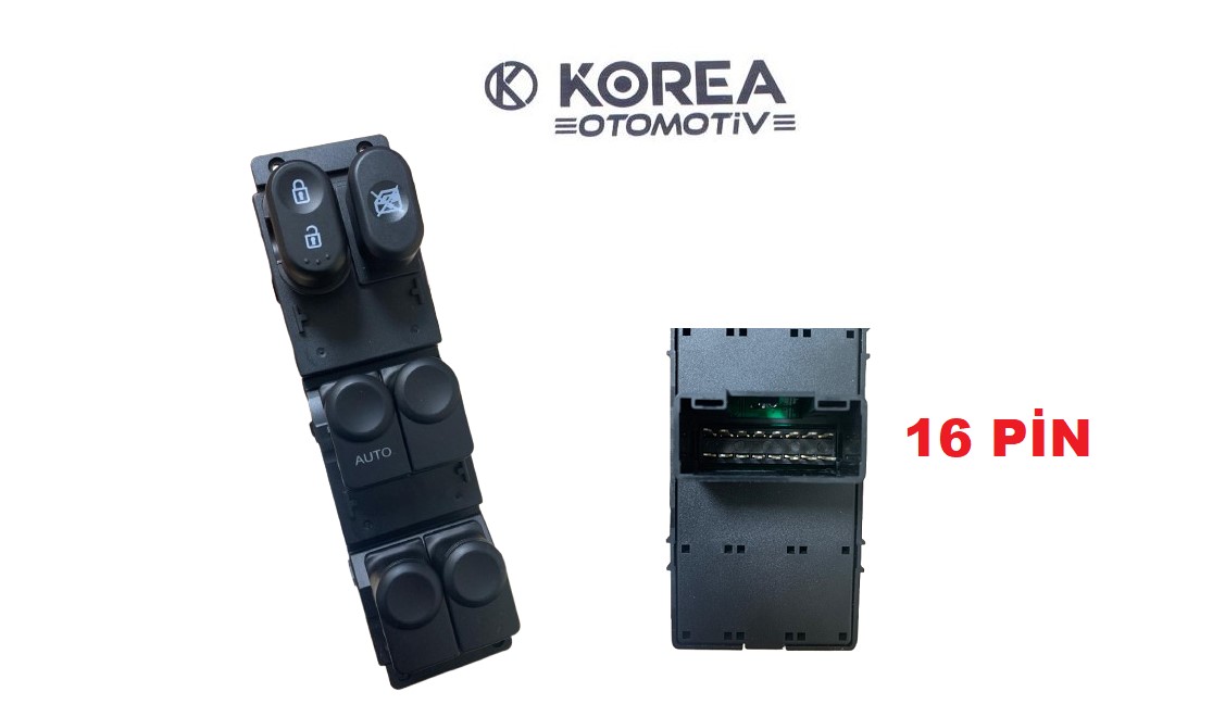 DÜĞME CAM AÇMA ACCENT BLUE 11-14 ÖN SOL 4LÜ