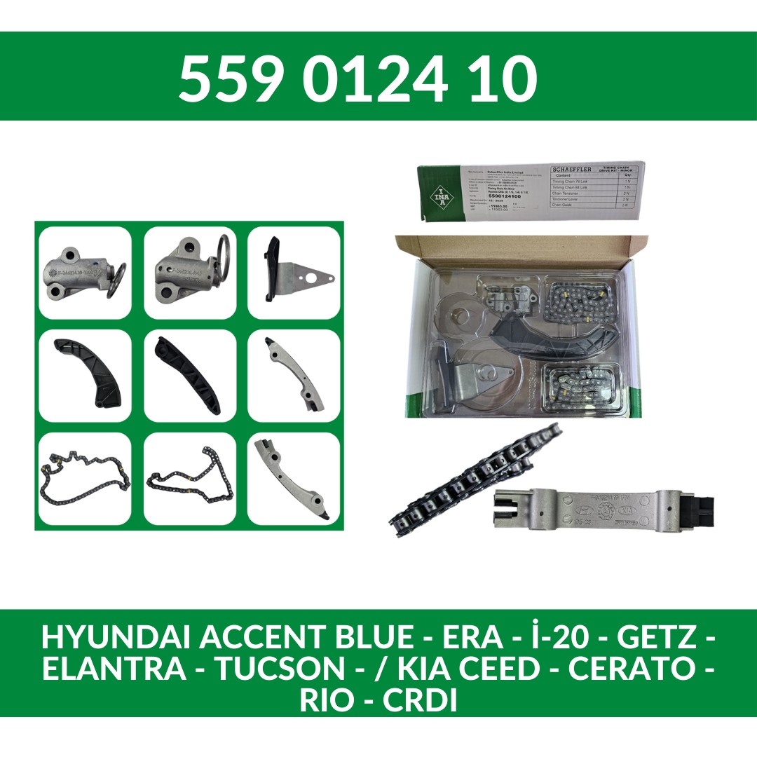 SET TRİGER ZİNCİR ACCENT ERA/CERATO/BLUE DİZEL 9P