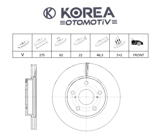 DİSK FREN COROLLA 07-12/AURİS 07-12 BENZİNLİ ÖN