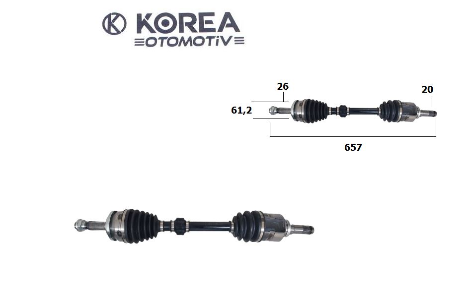 MİL AKS COROLLA 13-18 BENZİNLİ ÖN SOL