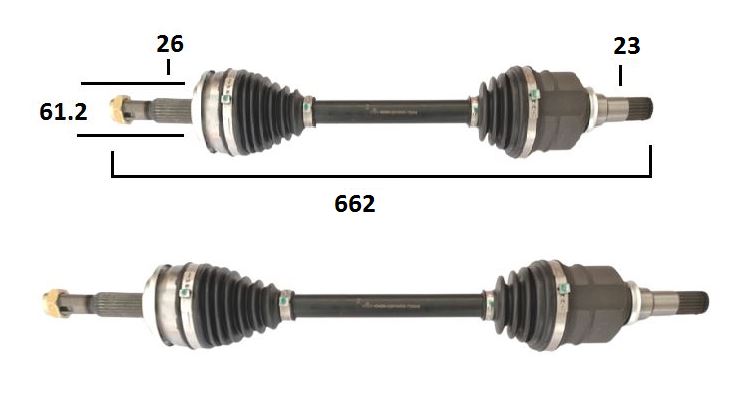 MİL AKS COROLLA BENZİNLİ 07-12 SOL