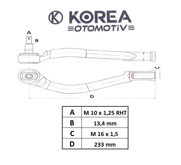 ROT BAŞI İX35/SPORTAGE/TUCSON 10-> SAĞ