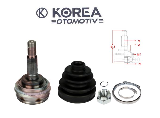 AKS KAFASI COROLLA AE101 93-97/AE111 98-02 ABS Lİ