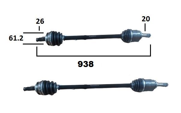 MİL AKS COROLLA 13-18 DİZEL/BENZ 6 İLERİ SAĞ