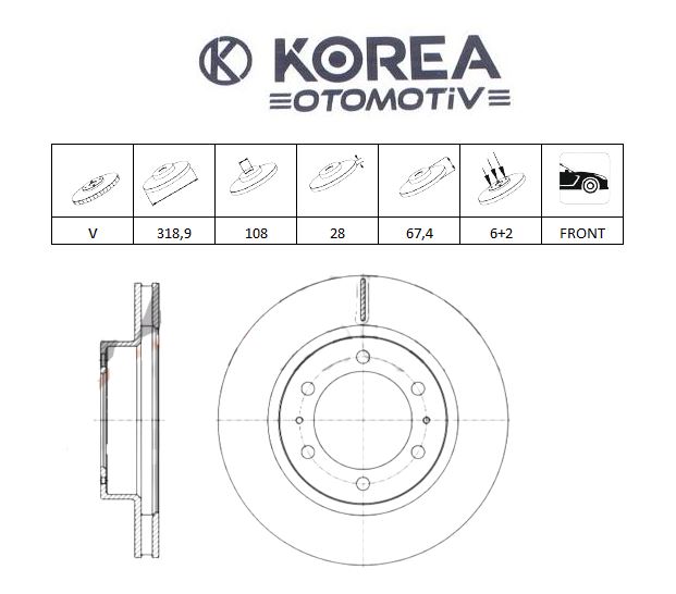 DİSK FREN HILUX REVO 15-18 4X2/4X4 (319X28) ÖN