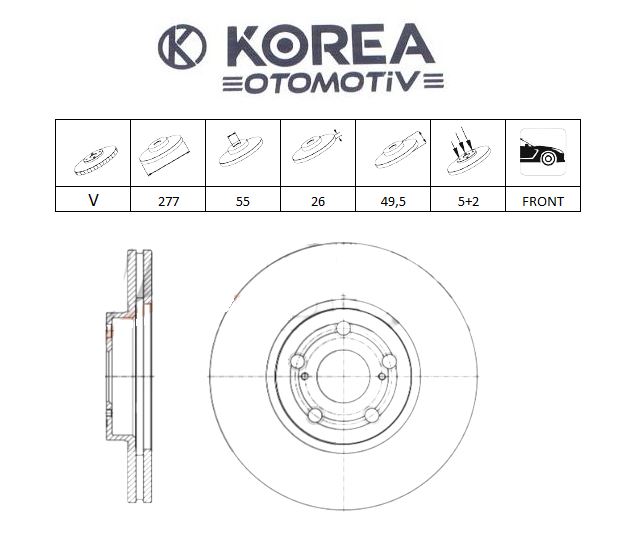 DİSK FREN AVENSİS 03-08 ÖN (277x26-5 BİJON)