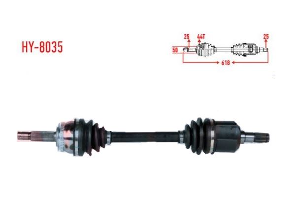 MİL AKS ACCENT 03-05 DİZEL SOL