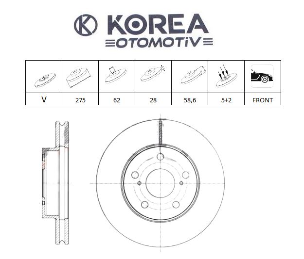 DİSK FREN HILUX VİGO 09-12 ÖN 4X2 275MM