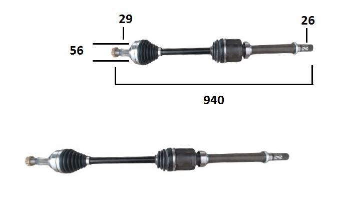 MİL AKS QASHQAİ 07-13 1.6 BENZİNLİ MANUEL ÖN SAĞ