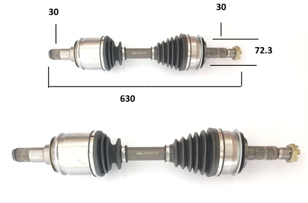 MİL AKS HILUX VİGO 06-14 4X4 ÖN KOMPLE R/L ABSLİ