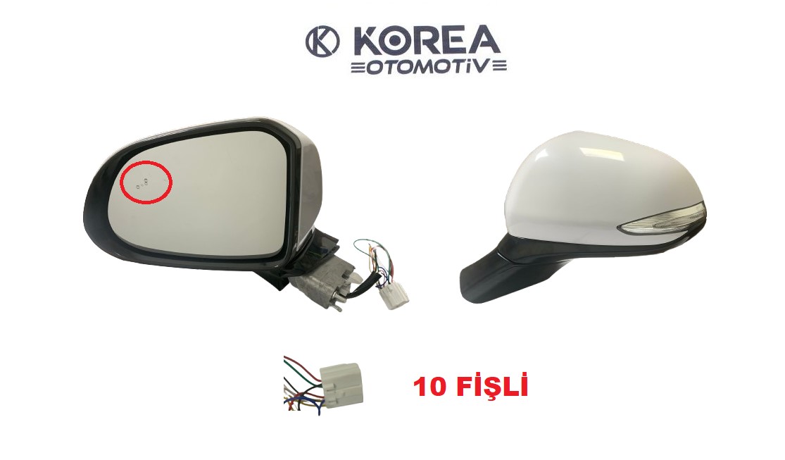 AYNA DİKİZ SANTAFE 19->KATLANR SİNYALİ KÖR NOK SOL