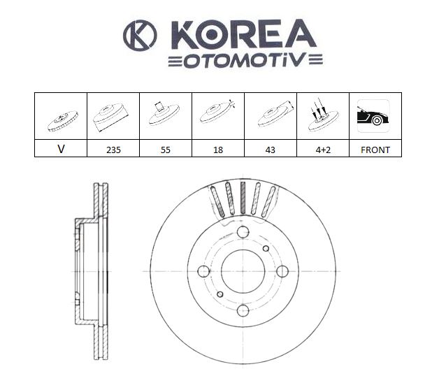 DİSK FREN YARIS 00-10 ÖN 235MM