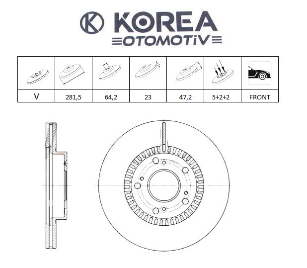 DİSK FREN CIVIC 07-15 ÖN 282 MM