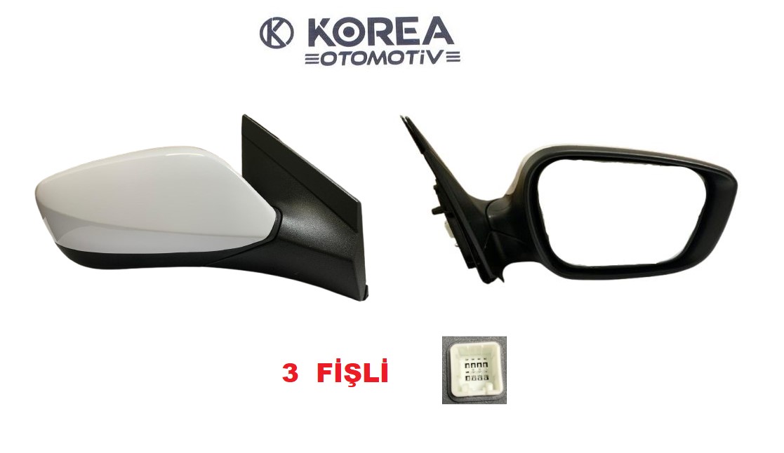 AYNA DİKİZ ACCENT BLUE SAĞ ELEKT 3 FİŞLİ SİNYALSİZ