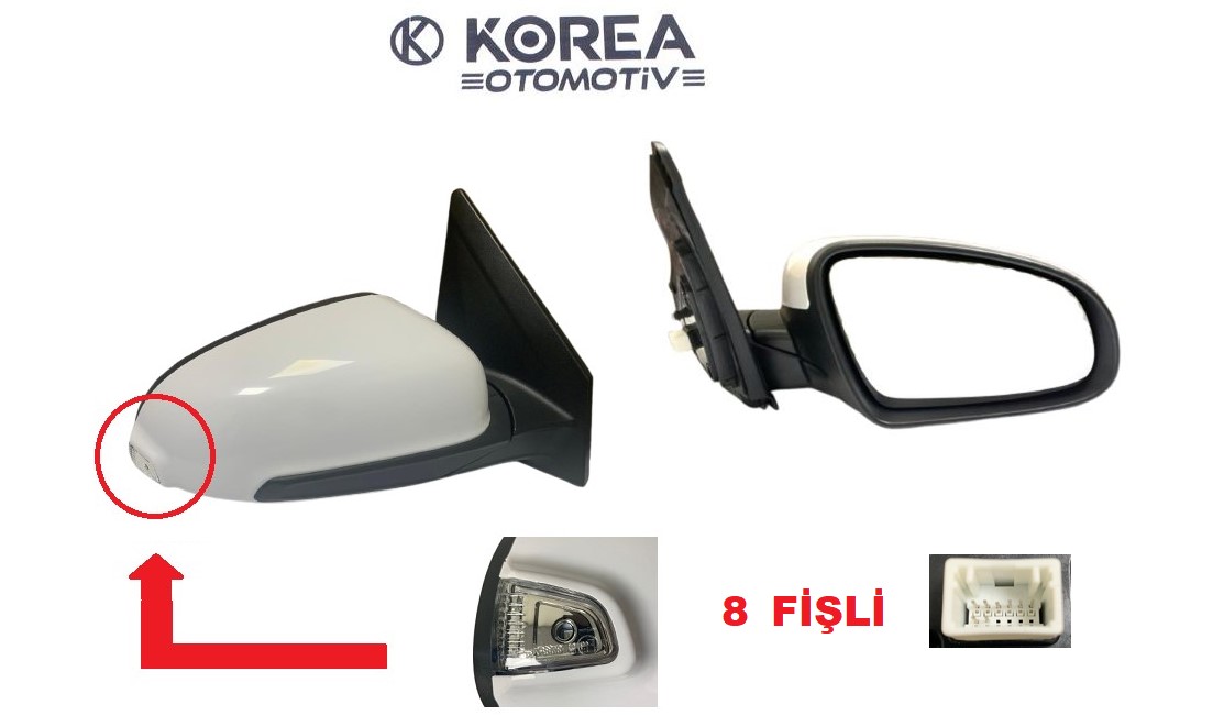AYNA DİKİZ KONA 18-> KATLANIR SİNYALLİ SAĞ