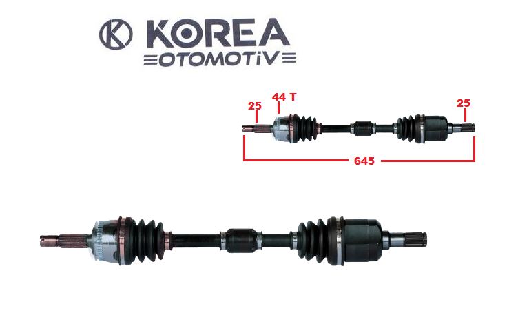 MİL AKS CERATO 04-09 1,6 DİZEL OTOMOTİK ABSLİ SOL