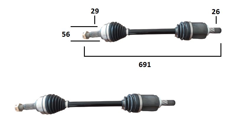 MİL AKS QASHQAİ 07-13 1.6 BENZİNLİ MANUEL ÖN SOL