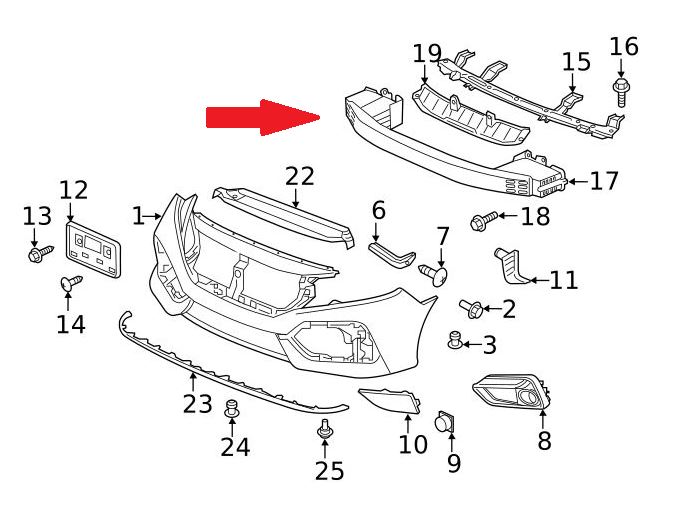 DEMİR TAMPON CIVIC 16-18 ÖN