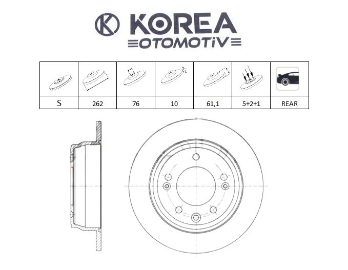 DİSK FREN İ30-CEED 07-11/İX35-SPORTAGE 11-16 ARKA