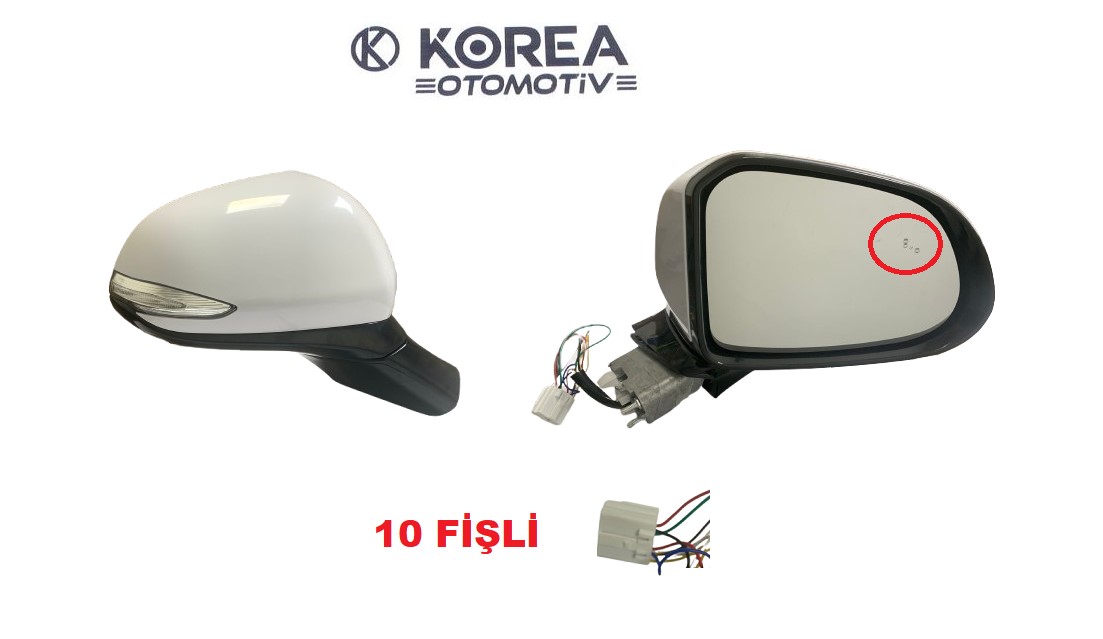 AYNA DİKİZ SANTAFE 19->KATLANR SİNYALİ KÖR NOK SAĞ