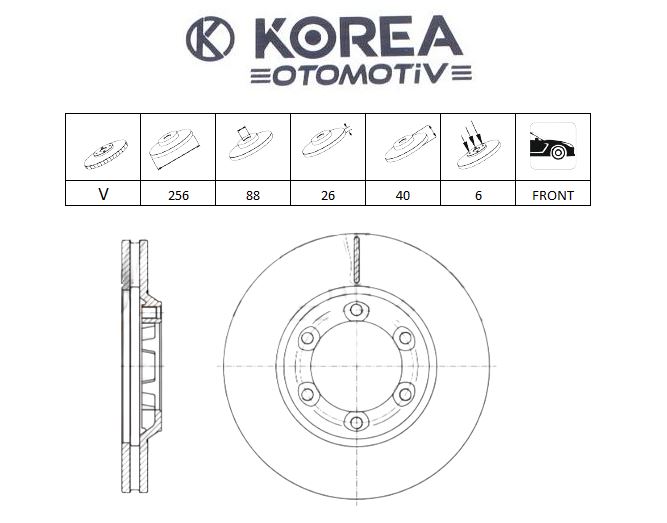 DİSK FREN D-MAX 4X2 02-11 ÖN (256X26 6 BİJON)