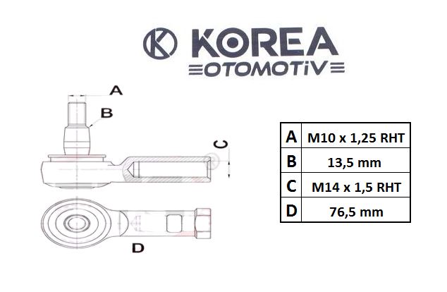 ROT BAŞI ACCENT 00-05/ELANTRA 01-07/CERATO/GETZ