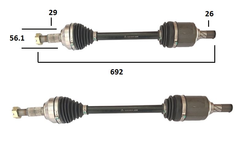 MİL AKS QASHQAİ 07-13 1.5 DİZEL ÖN MANUEL SOL