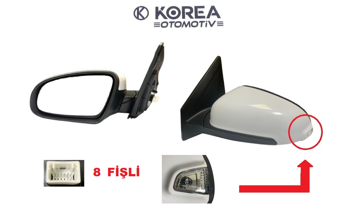 AYNA DİKİZ KONA 18-> KATLANIR SİNYALLİ SOL