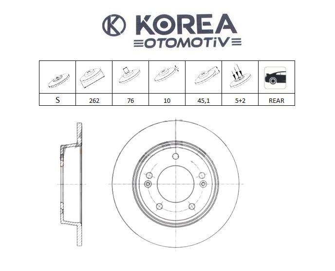 DİSK FREN ELANTRA 10-19/CEED 12->/İ30 11-> ARKA