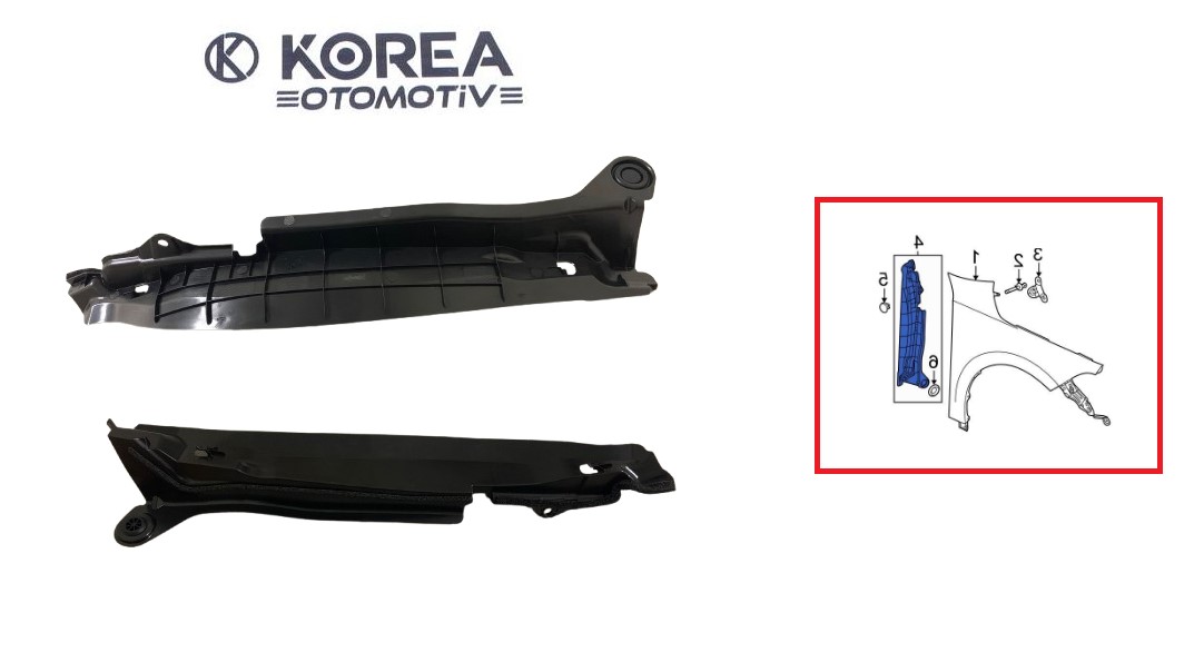 BRAKET ÇAMURLUK CIVIC 21-24 ÖN İÇ SAĞ ARKAYA GELEN