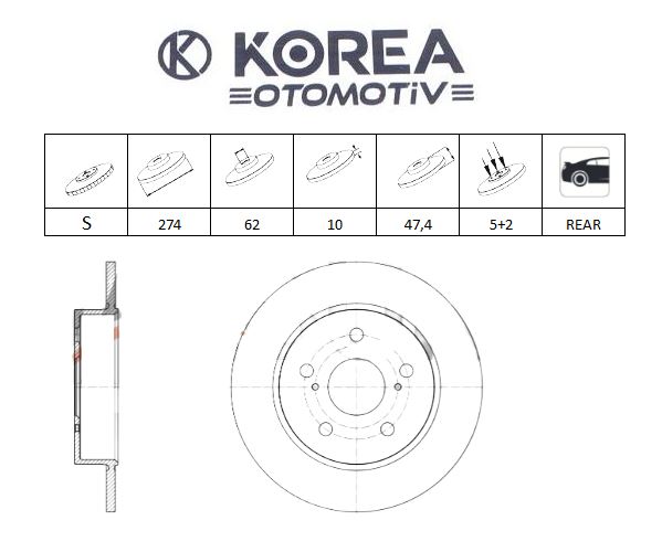 DİSK FREN COROLLA 19-21 ARKA ELEKTRİKLİ FREN