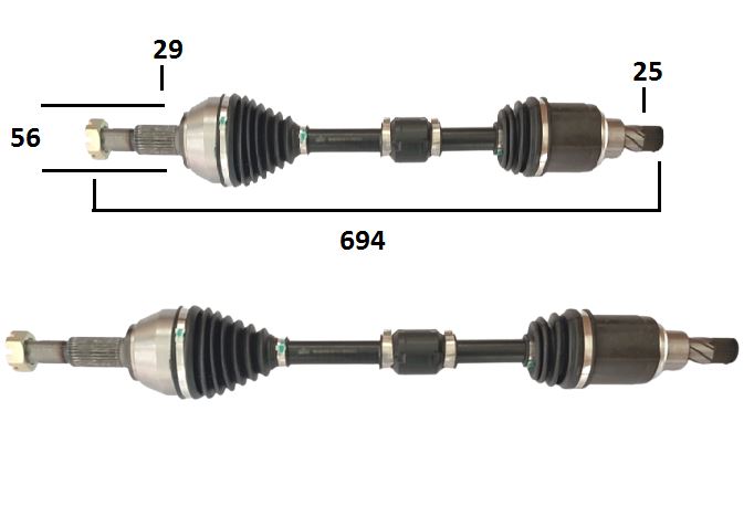 MİL AKS QASHQAİ 07-13 1.6 BENZİNLİ OTOMATİK ÖN SOL